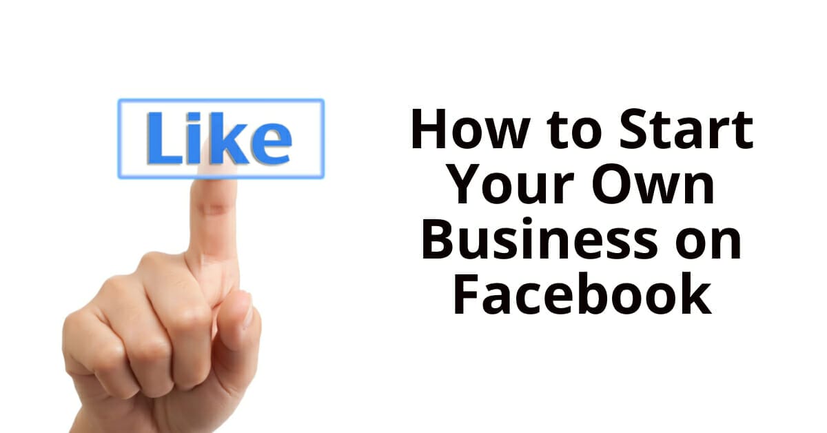 Finger pressing Like button, text reads How to Start Your Own Business on Facebook in Iligan City.